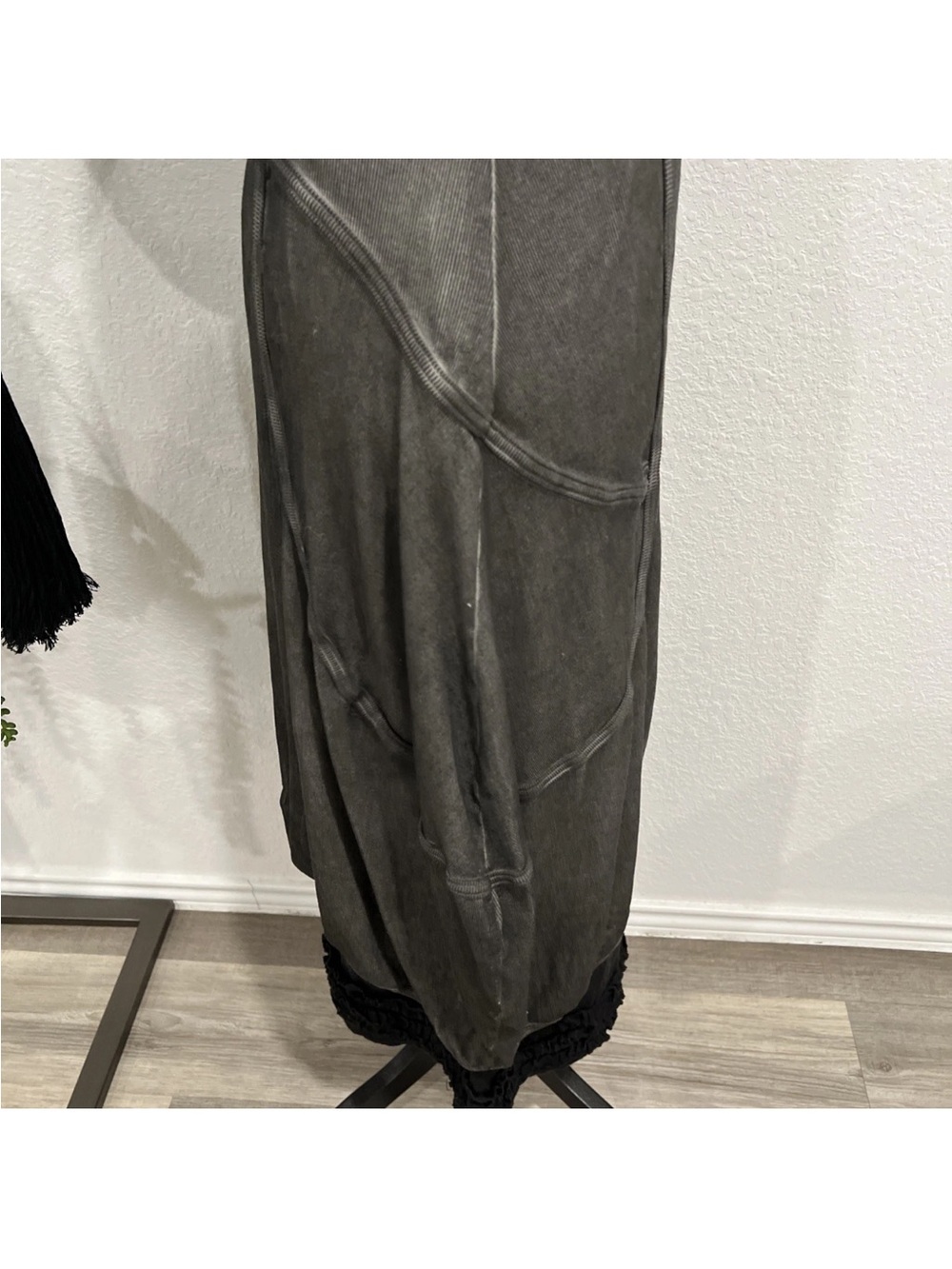 Rundholz Washed Charcoal Architectural Midi Dress M - Picture 11 of 16